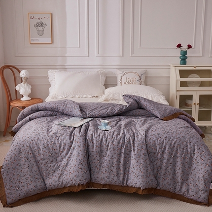 91家纺网 家纺一手货源 找家纺 （总）上喜 热卖全棉水洗棉印花花边一体被