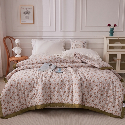 91家纺网 家纺一手货源 找家纺 （总）上喜 热卖全棉水洗棉印花花边一体被