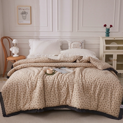 91家纺网 家纺一手货源 找家纺 （总）上喜 热卖全棉水洗棉印花花边一体被