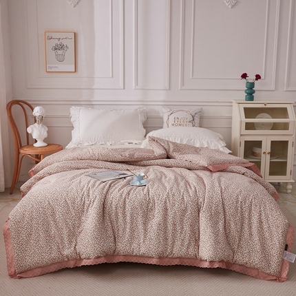 91家纺网 家纺一手货源 找家纺 （总）上喜 热卖全棉水洗棉印花花边一体被