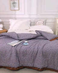 91家纺网 家纺一手货源 找家纺 上喜 热卖全棉水洗棉印花花边一体被 繁花似锦