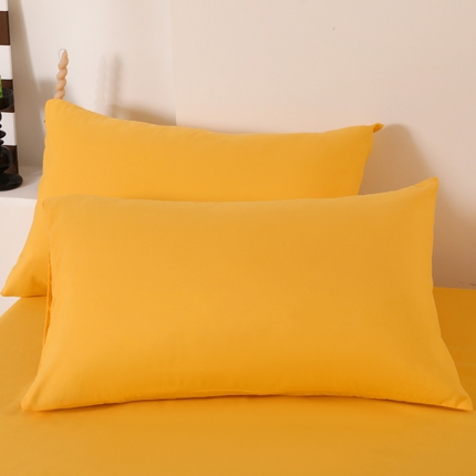 91家纺网 家纺一手货源 找家纺 芷凡家纺雅棉斜纹磨毛口袋枕套 口袋枕套-柠檬黄