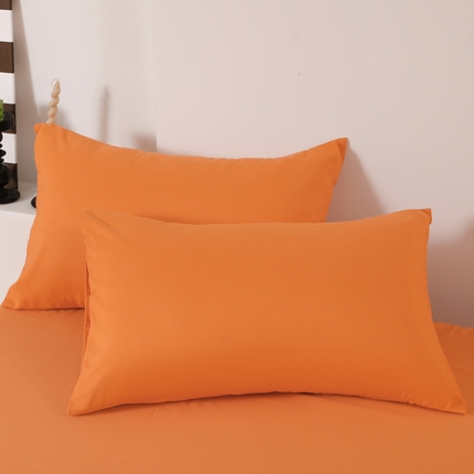 91家纺网 家纺一手货源 找家纺 芷凡家纺雅棉斜纹磨毛口袋枕套 口袋枕套-橙色
