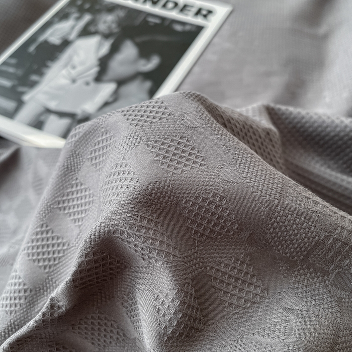 91家纺网 家纺一手货源 找家纺 金丝鸟  2023新款简约舒适华夫格四件套 简约卡其格灰