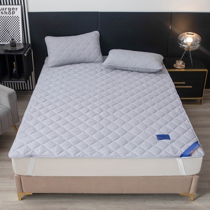 91家纺网 家纺一手货源 找家纺 （总）云尚 热卖原棉酒店款床护垫夹棉水洗磨毛床笠垫子