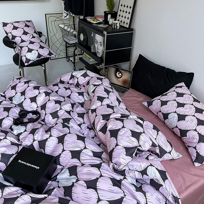 91家纺网 家纺一手货源 找家纺 （总）窝米2023新款13370全棉四件套卡通简约款