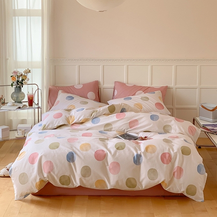 窝米2023新款13370全棉四件套卡通简约款 啵蛋儿