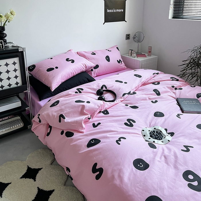 91家纺网 家纺一手货源 找家纺 窝米2023新款13370全棉四件套卡通简约款 繁星