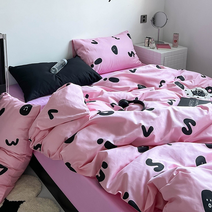 91家纺网 家纺一手货源 找家纺 窝米2023新款13370全棉四件套卡通简约款 繁星