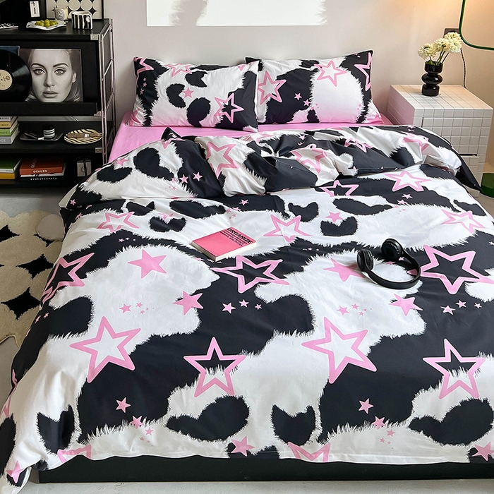 91家纺网 家纺一手货源 找家纺 窝米2023新款13370全棉四件套卡通简约款 光芒