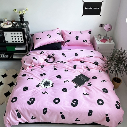 91家纺网 家纺一手货源 找家纺 （总）窝米2023新款13370全棉四件套卡通简约款