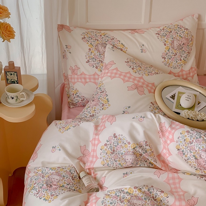 91家纺网 家纺一手货源 找家纺 （总）窝米2023新款全棉13370四件套洛丽塔系列