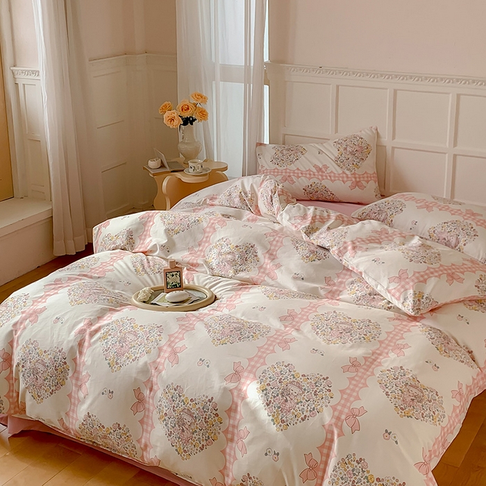 91家纺网 家纺一手货源 找家纺 （总）窝米2023新款全棉13370四件套洛丽塔系列