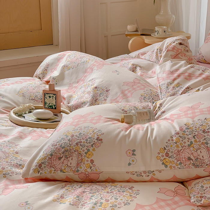 91家纺网 家纺一手货源 找家纺 （总）窝米2023新款全棉13370四件套洛丽塔系列