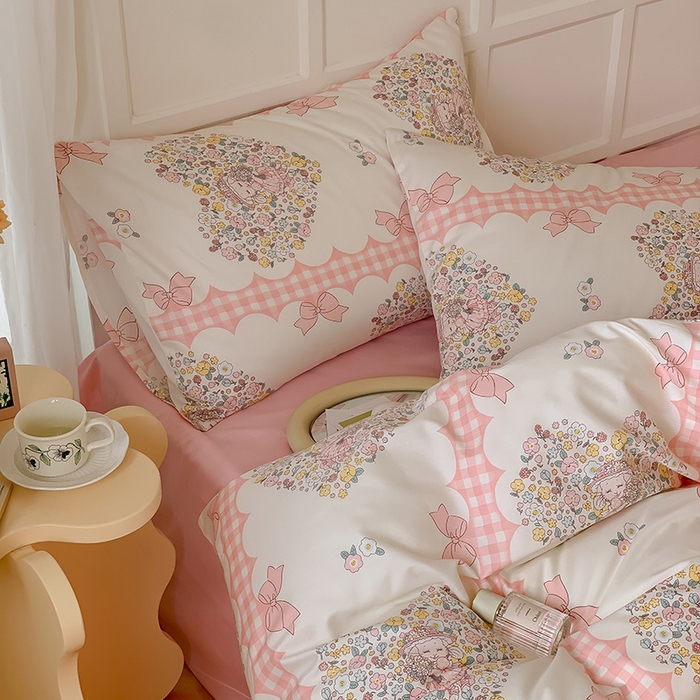 91家纺网 家纺一手货源 找家纺 （总）窝米2023新款全棉13370四件套洛丽塔系列