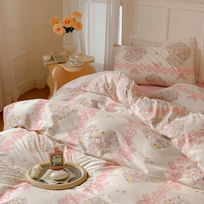 91家纺网 家纺一手货源 找家纺 （总）窝米2023新款全棉13370四件套洛丽塔系列