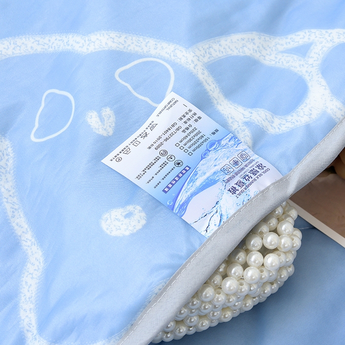 91家纺网 家纺一手货源 找家纺 多乐 2023新款学生床乳胶凉席三件套 幸运熊