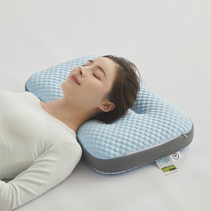 91家纺网 家纺一手货源 找家纺 乐可 2023新款荞麦壳凉感丝夏凉枕 蓝（35*55cm 单只装）