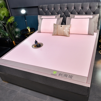 91家纺网 家纺一手货源 找家纺 （总）小牛席业2023新款鲜亮风格小千鸟格-经典款抗菌席凉席藤席冰丝席