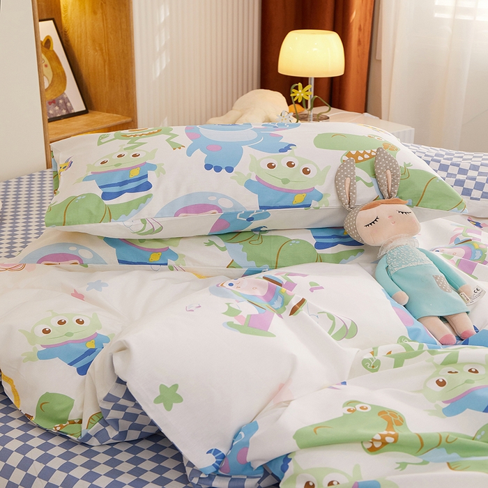 91家纺网 家纺一手货源 找家纺 （总）一米阳光 2023新款1月小清新13070纯棉四件套第一批