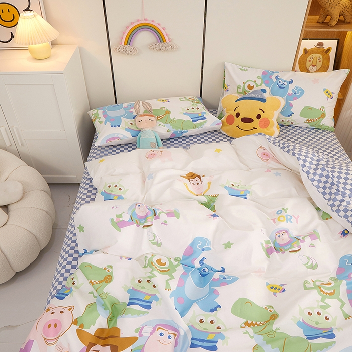 91家纺网 家纺一手货源 找家纺 （总）一米阳光 2023新款1月小清新13070纯棉四件套第一批