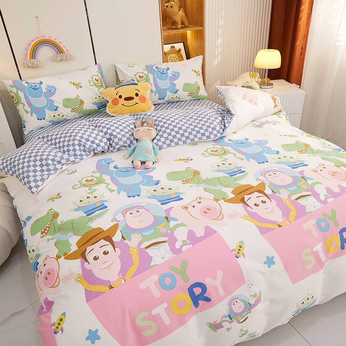 91家纺网 家纺一手货源 找家纺 （总）一米阳光 2023新款1月小清新13070纯棉四件套第一批