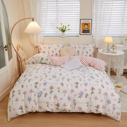 一米阳光 2023新款1月小清新13070纯棉四件套第一批 花心儿