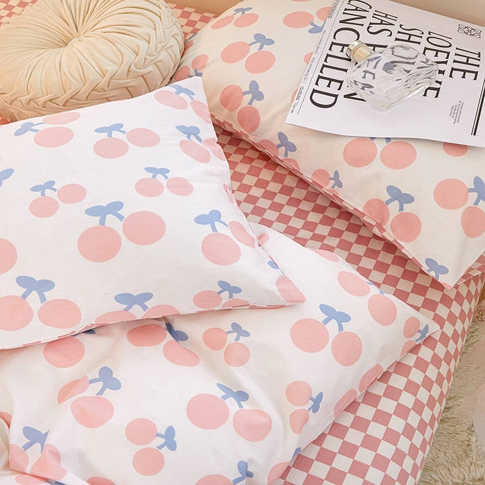 91家纺网 家纺一手货源 找家纺 一米阳光 2023新款1月小清新13070纯棉四件套第一批 美好时光