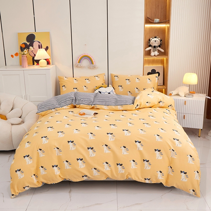 91家纺网 家纺一手货源 找家纺 一米阳光 2023年1月小清新13070纯棉四件套第二批 汪汪队