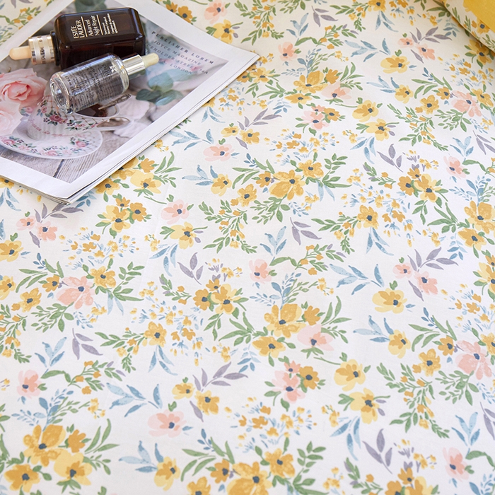 91家纺网 家纺一手货源 找家纺 一米阳光 2023年1月小清新13070纯棉四件套第二批 花溪