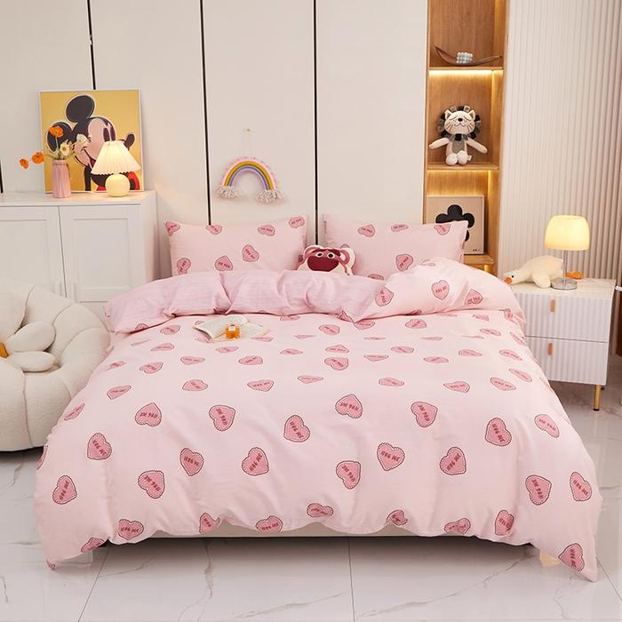 91家纺网 家纺一手货源 找家纺 一米阳光 2023年1月小清新13070纯棉四件套第二批 心爱