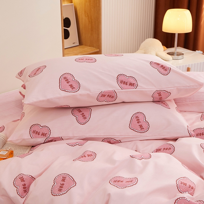 91家纺网 家纺一手货源 找家纺 一米阳光 2023年1月小清新13070纯棉四件套第二批 心爱