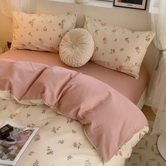 91家纺网 家纺一手货源 找家纺 （总）一米阳光 2023年1月小清新13070纯棉四件套第二批