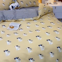 91家纺网 家纺一手货源 找家纺 一米阳光 2023年1月小清新13070纯棉四件套第二批 汪汪队