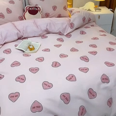 91家纺网 家纺一手货源 找家纺 一米阳光 2023年1月小清新13070纯棉四件套第二批 心爱