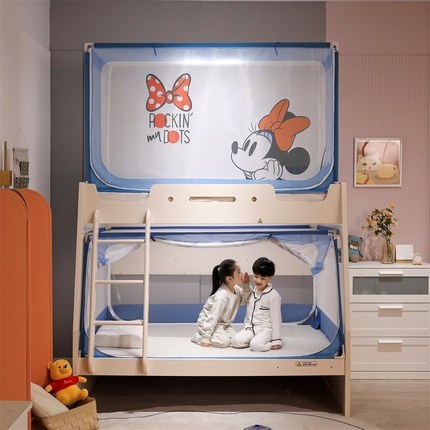 （总）凯丽莎 2024新款A类迪士尼数码印花子母梯形坐床蚊帐 