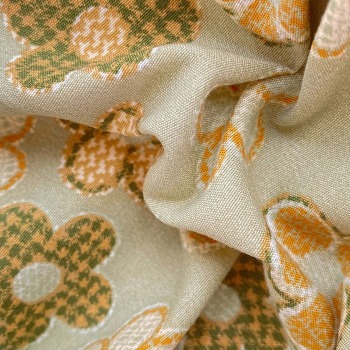 91家纺网 家纺一手货源 找家纺 艾米 2023新款水洗棉麻双层纱系列四件套 花海