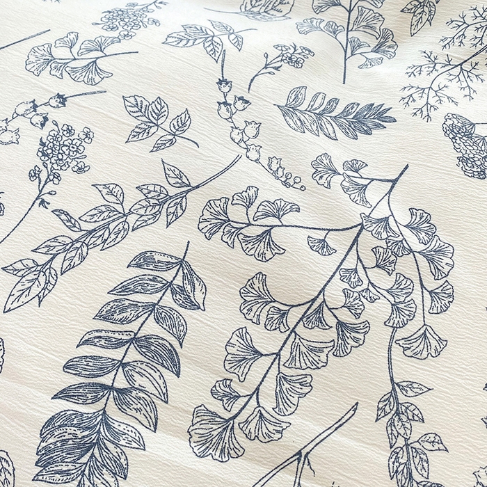 91家纺网 家纺一手货源 找家纺 艾米 2023新款水洗棉麻双层纱系列四件套 水墨