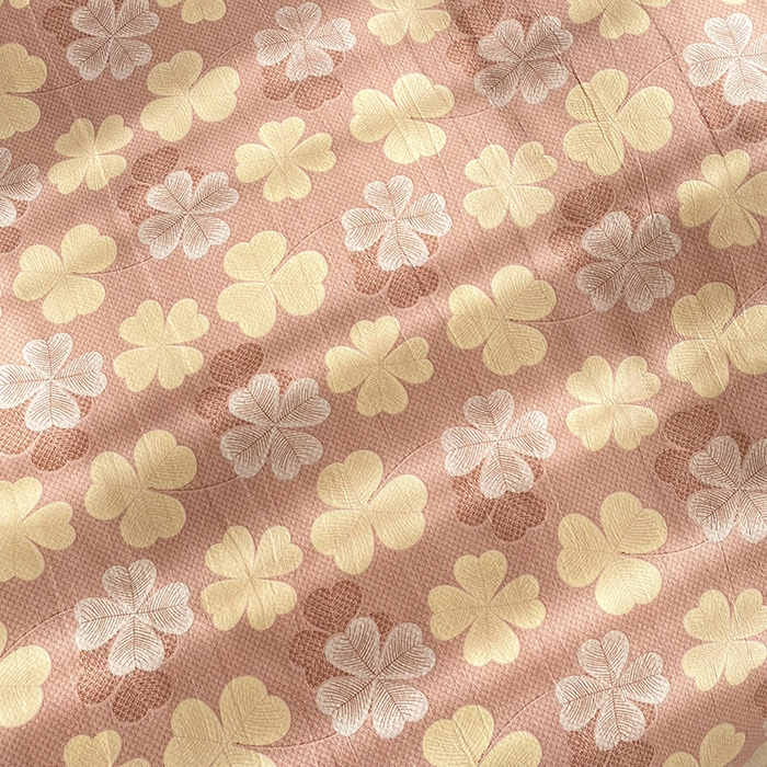 91家纺网 家纺一手货源 找家纺 艾米 2023新款水洗棉麻双层纱系列四件套 四叶草