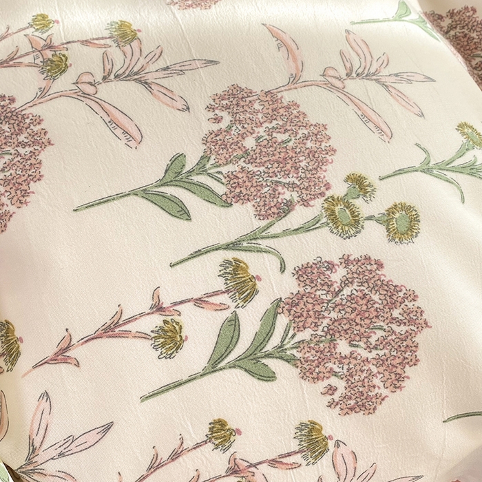 91家纺网 家纺一手货源 找家纺 艾米 2023新款水洗棉麻双层纱系列四件套 薰衣草豆沙