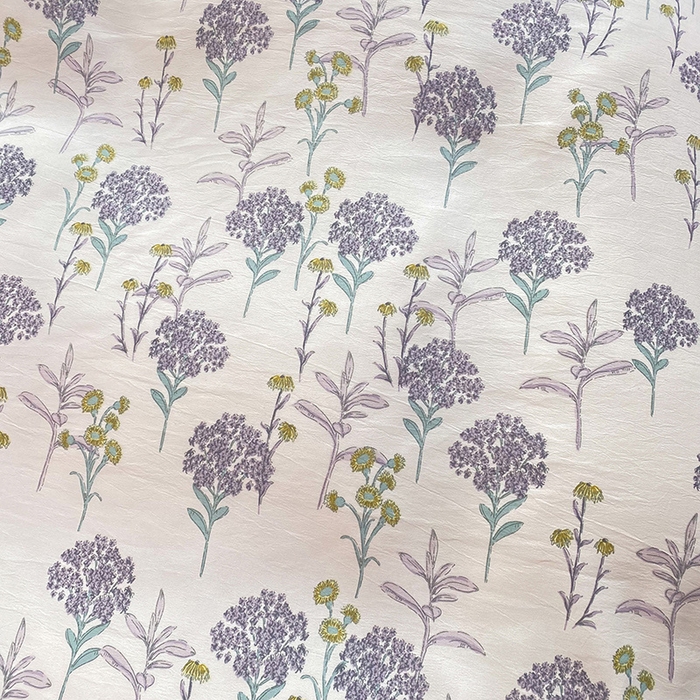 91家纺网 家纺一手货源 找家纺 艾米 2023新款水洗棉麻双层纱系列四件套 薰衣草紫