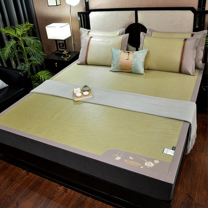 91家纺网 家纺一手货源 找家纺 （总）小牛席业2023新款绣球花开冰藤双面席系列凉席藤席冰丝席空调席