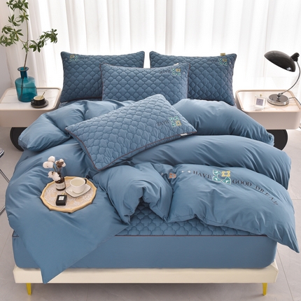 91家纺网 家纺一手货源 找家纺 (总）好眠好梦2023新款四叶草全棉四件套