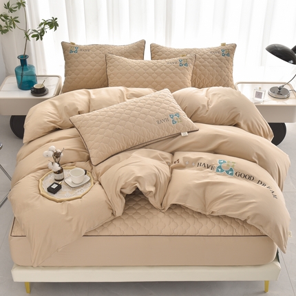 91家纺网 家纺一手货源 找家纺 (总）好眠好梦2023新款四叶草全棉四件套