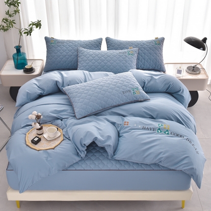 91家纺网 家纺一手货源 找家纺 (总）好眠好梦2023新款四叶草全棉四件套