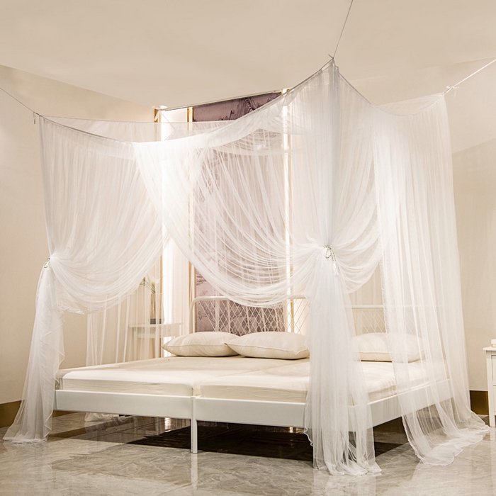 91家纺网 家纺一手货源 找家纺 （总)青竹苑 2023新款万能蚊帐挂账吊顶睡帐特大不规则床拼接床蚊帐