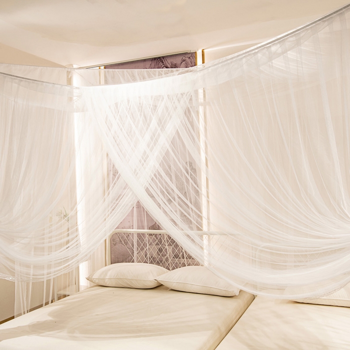 91家纺网 家纺一手货源 找家纺 （总)青竹苑 2023新款万能蚊帐挂账吊顶睡帐特大不规则床拼接床蚊帐