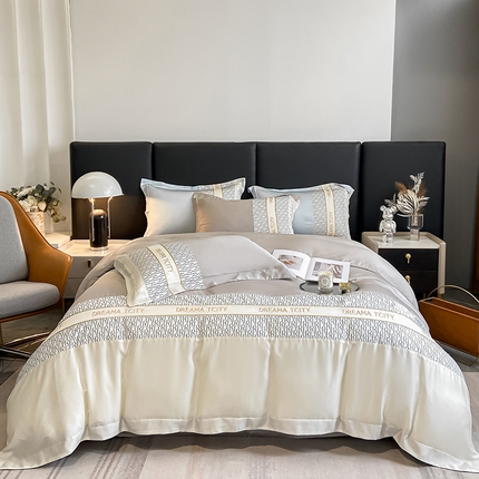 91家纺网 家纺一手货源 找家纺 （总）金麦家纺 2023新款冰丝英格四件套系列