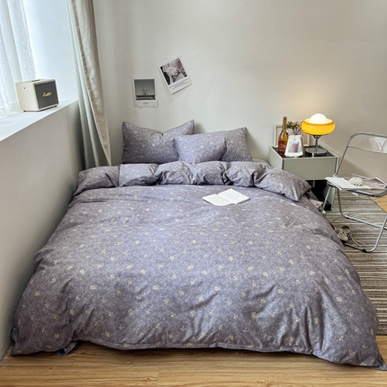 宏源2023新款天丝棉花卉四件套 花叶玲