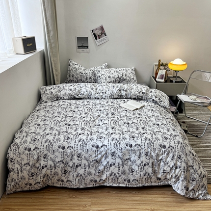 宏源2023新款天丝棉花卉四件套 莉莉安